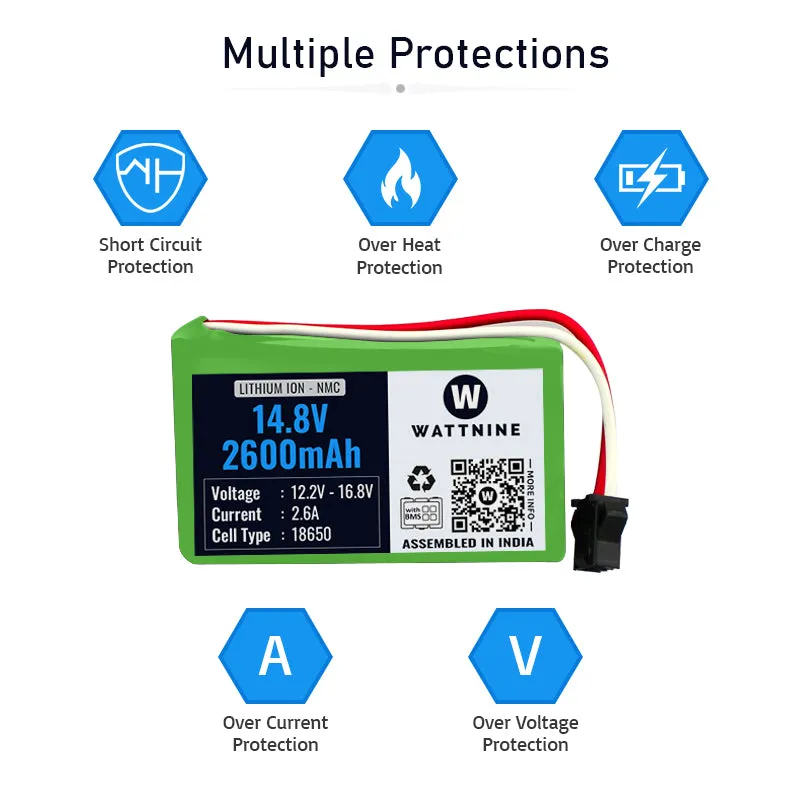 14.8V 2600mAh Lithium Ion Battery Pack for Industrial Robots and Vacuum Cleaning Robots