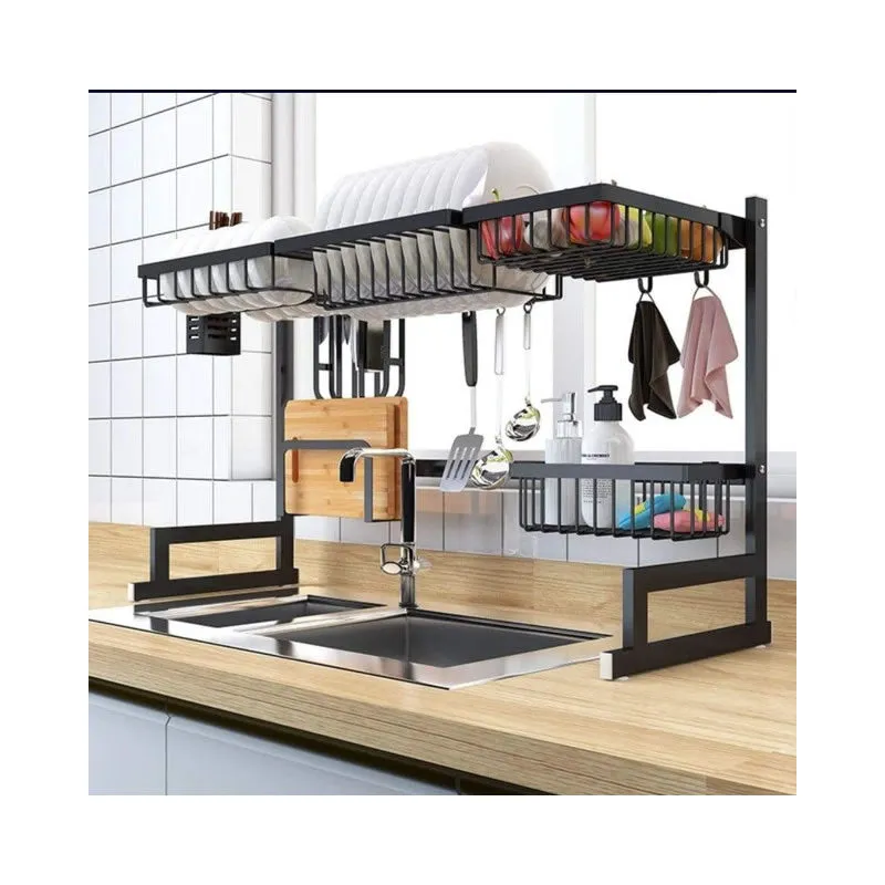 2 - Tier Large Kitchen Dish Organizer