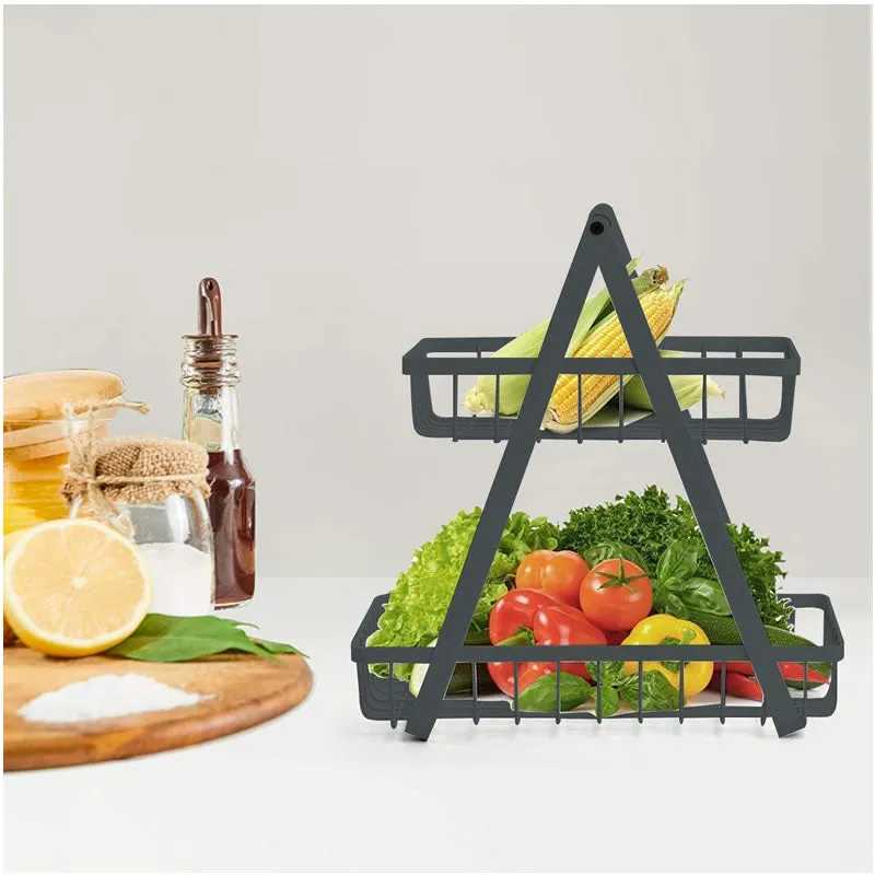 2 -Tier Metal Multi-Functional Kitchen Countertop Storage Rack Id-73