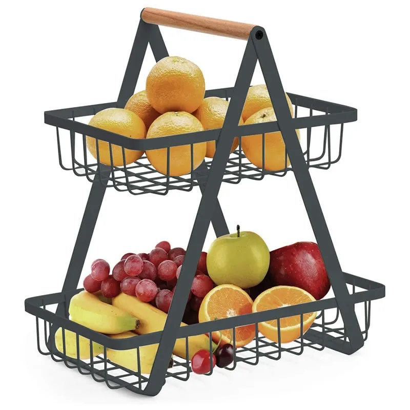 2 -Tier Metal Multi-Functional Kitchen Countertop Storage Rack Id-73