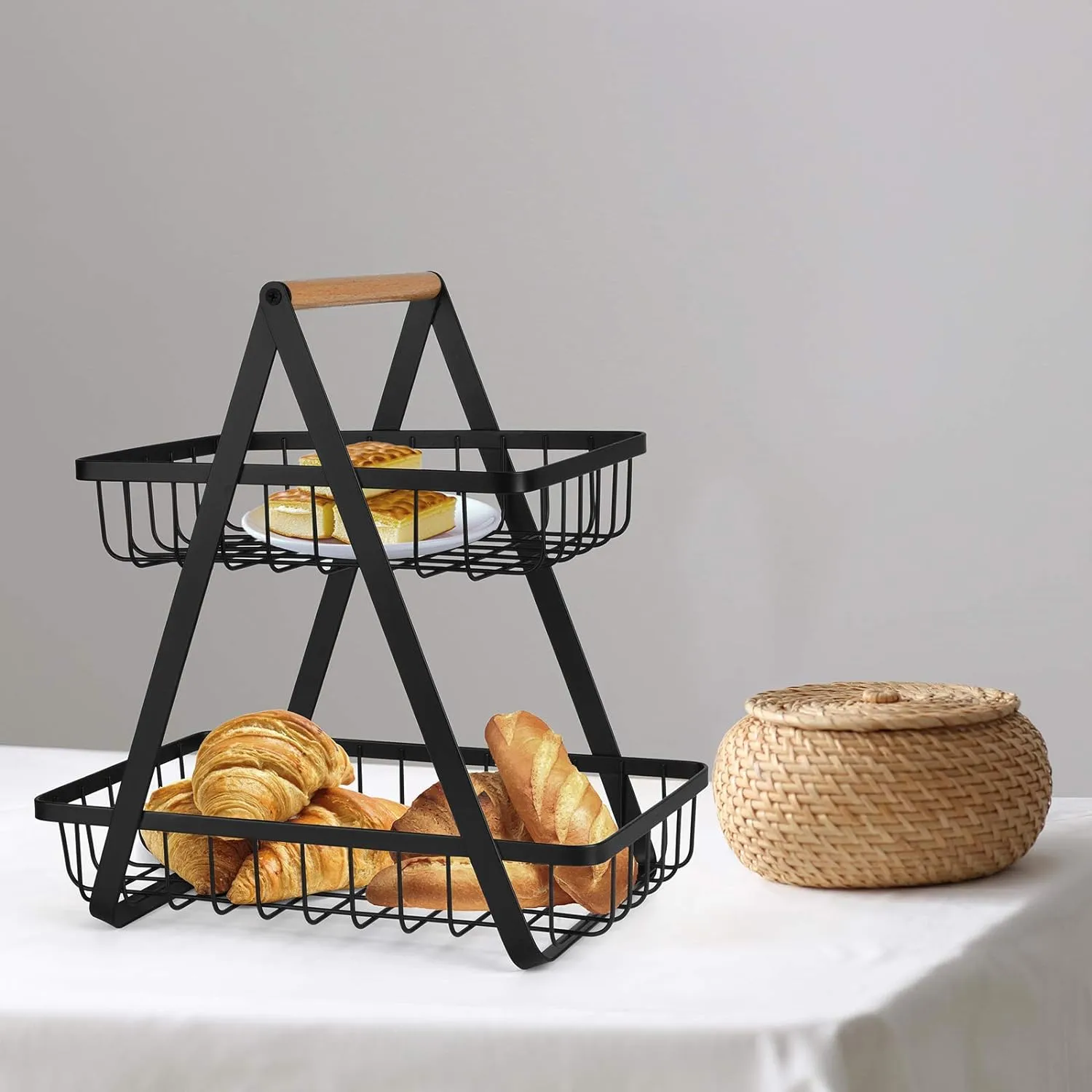 2 -Tier Metal Multi-Functional Kitchen Countertop Storage Rack Id-73