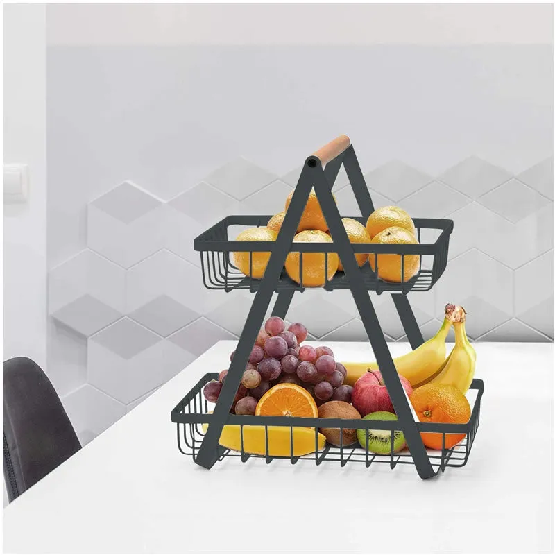 2 -Tier Metal Multi-Functional Kitchen Countertop Storage Rack Id-73