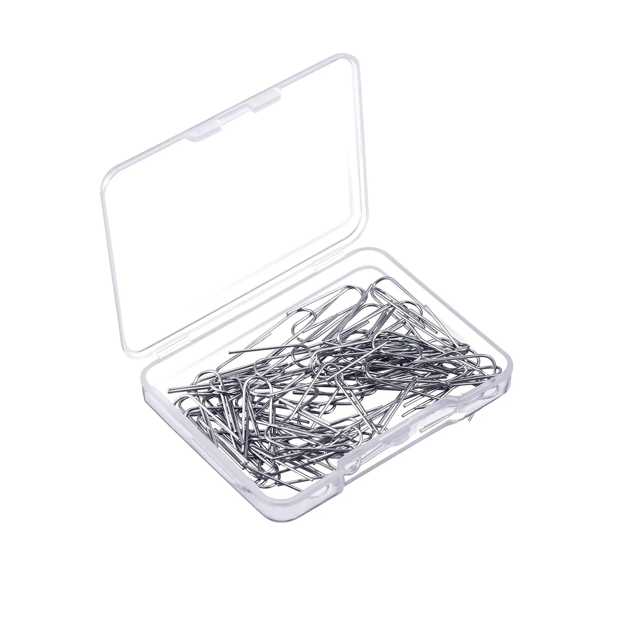 200 Pieces High Temperature Nichrome Wire Jump Rings | 21 Gauge with a Plastic Storage Box | U Hanger Hooks