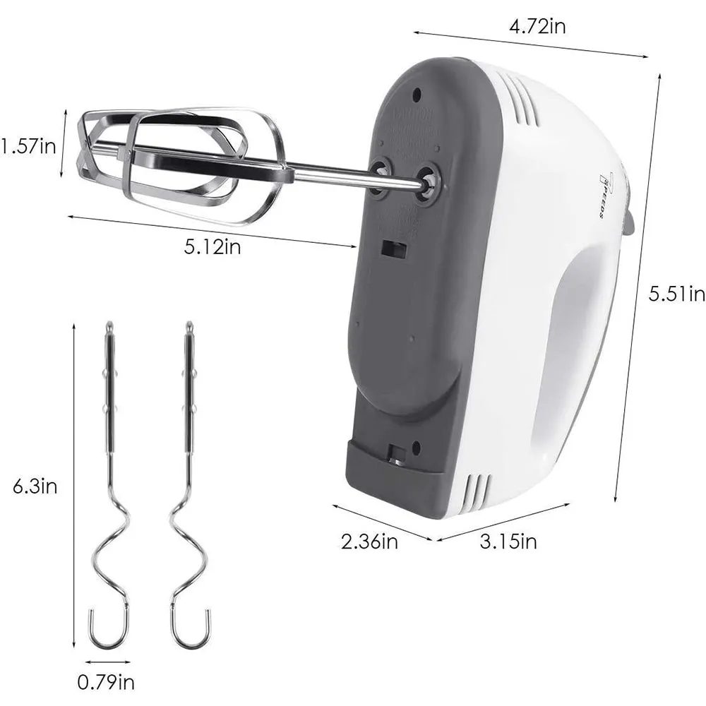 2143 Compact Hand Electric Mixer / Blender for Whipping / Mixing with Attachments