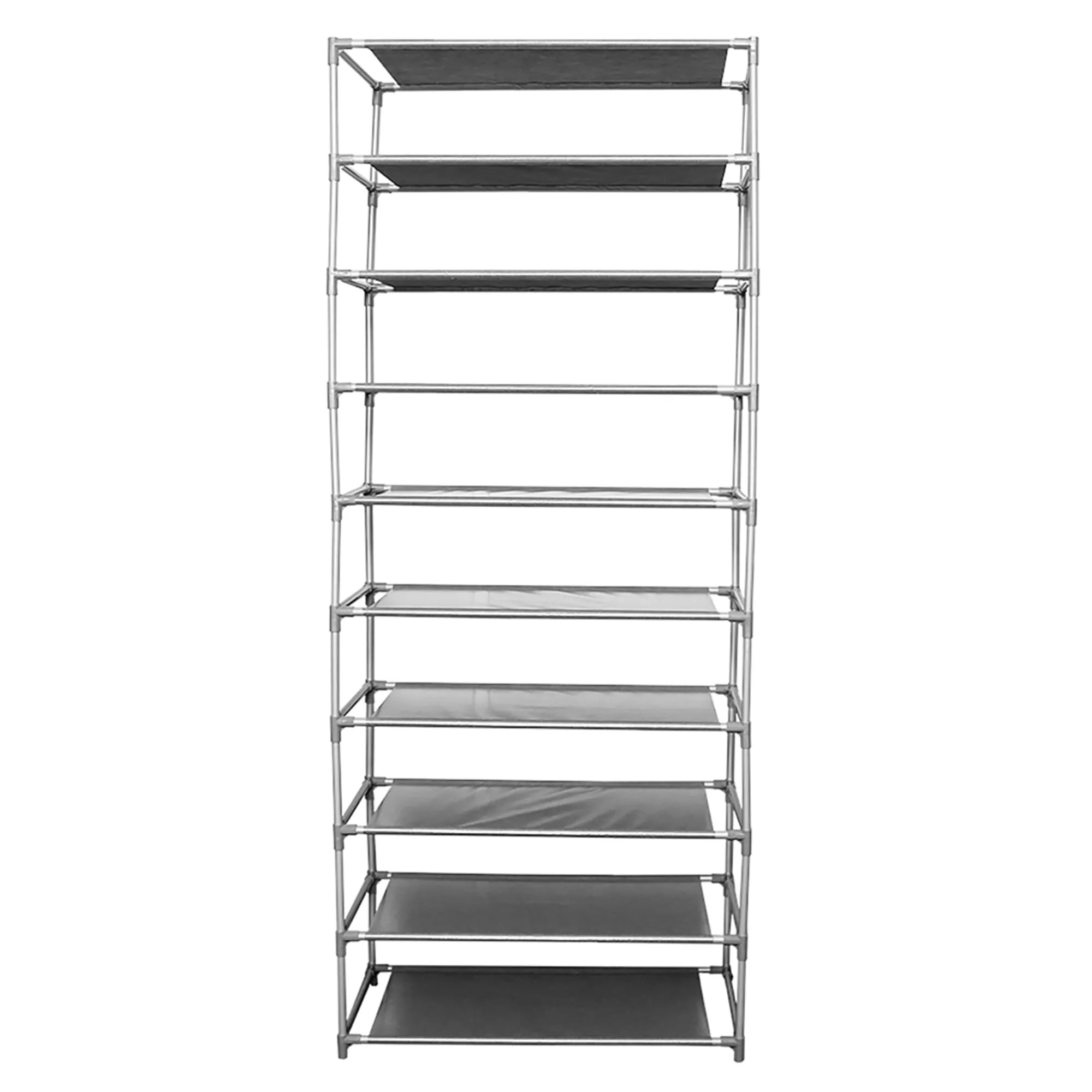 30  Pair Non-Woven Multi-Purpose Stackable Free-Standing Shoe Rack, Grey