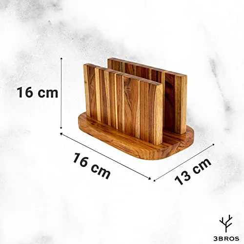 3bros Wooden Napkin Ring Sustainable Teak Wood Table Napkin Ring