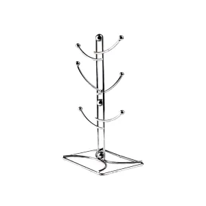 6-Cup Tree Chrome Wire Stand Holder