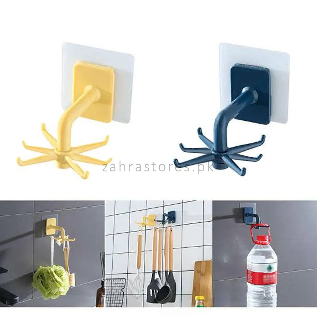 6 Hooks Wall Mounted Spoons Spatula Holder