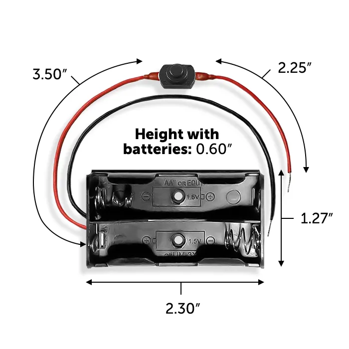 AA Battery Holder with Switch 3 Volt