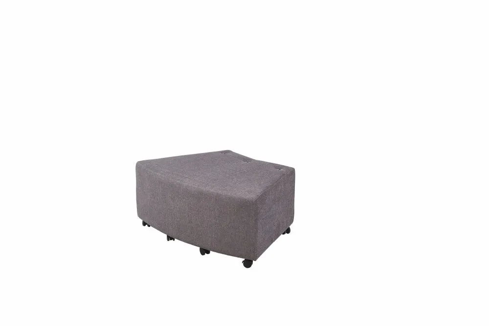 Aalto - Convex Ottoman Base - Grey - 100x60x43cm