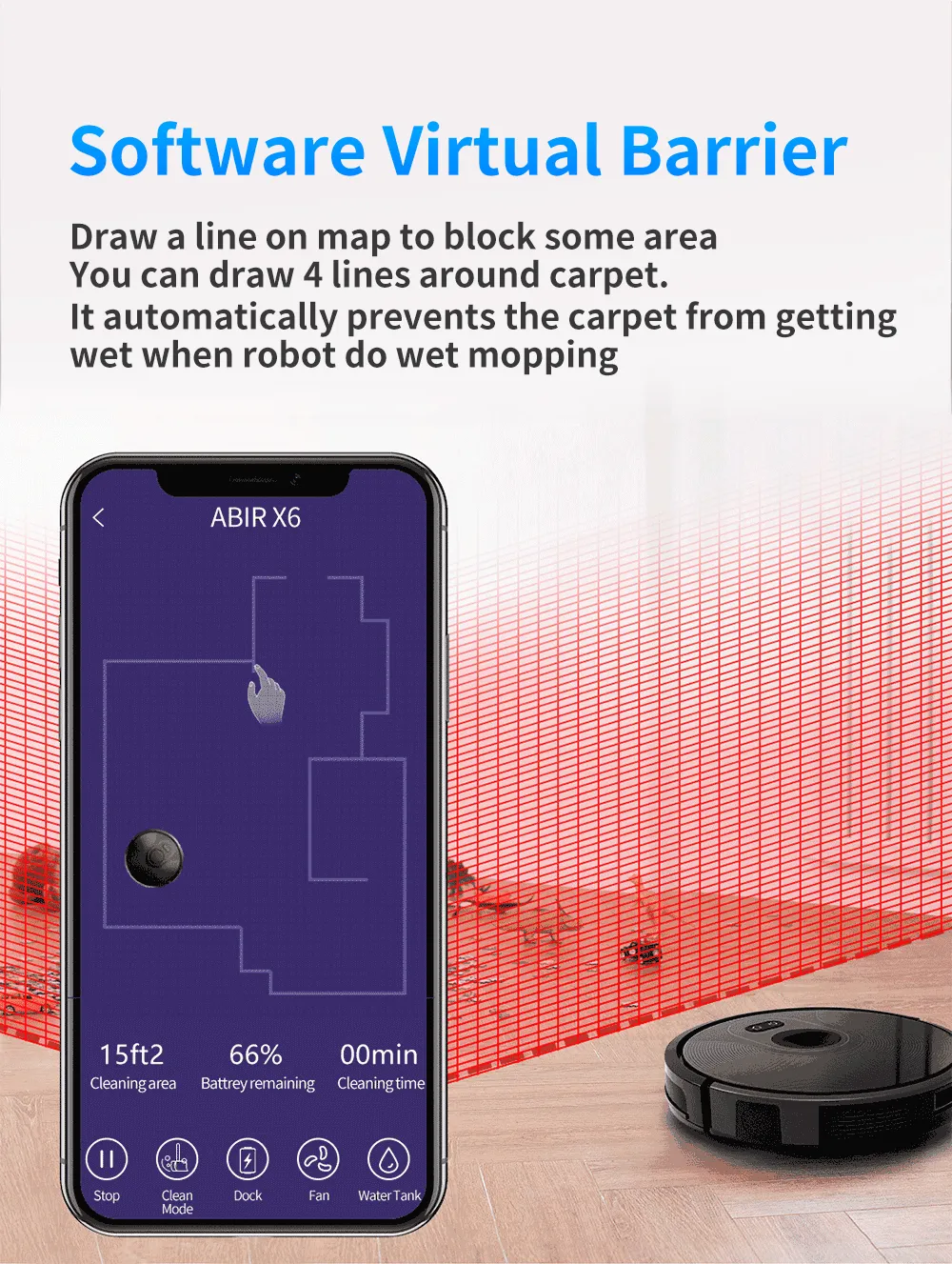 ABIR X6 robot vacuum cleaner, super smart