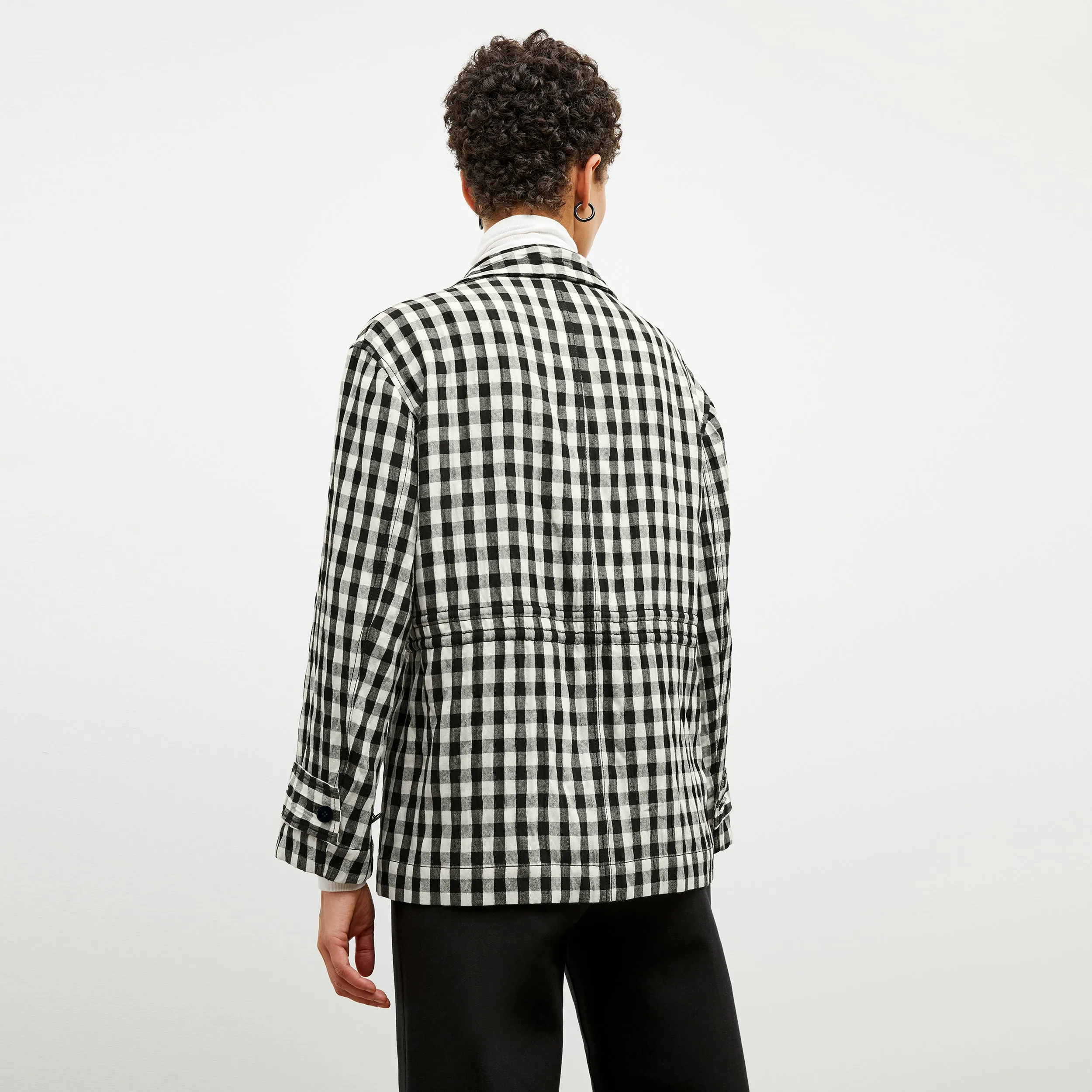 Allison Anorak - Luxe Gingham :: Black / White