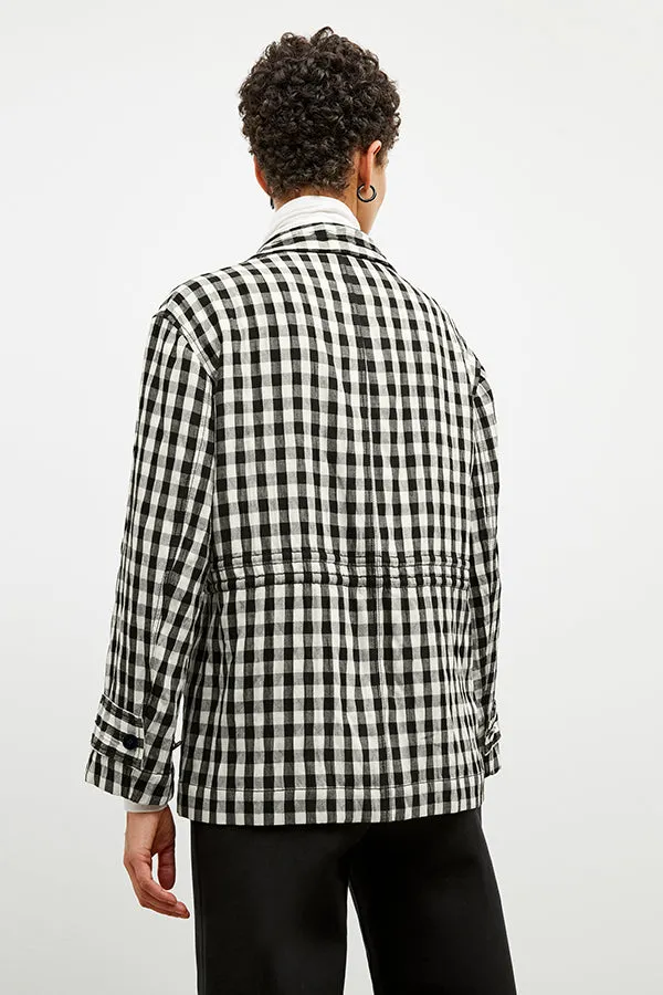 Allison Anorak - Luxe Gingham :: Black / White