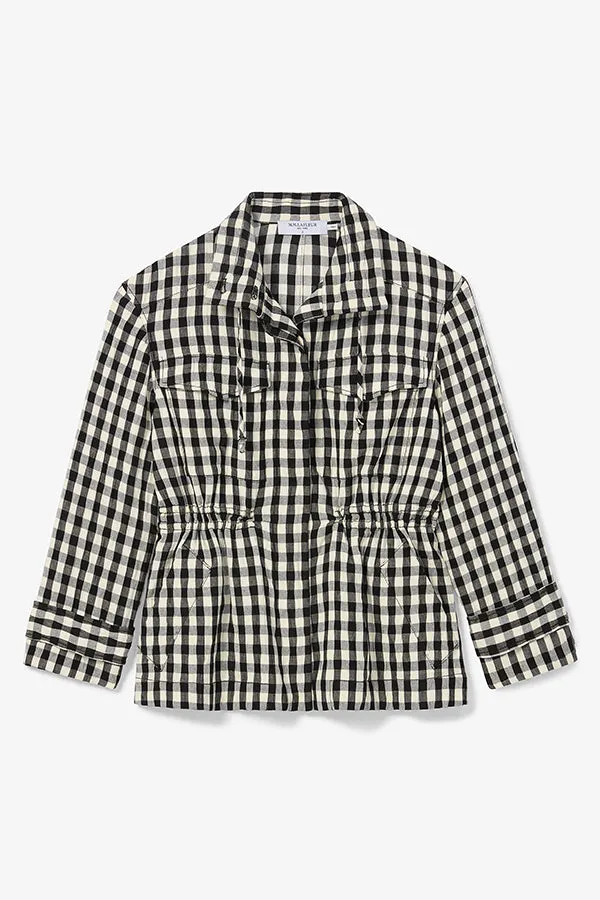 Allison Anorak - Luxe Gingham :: Black / White