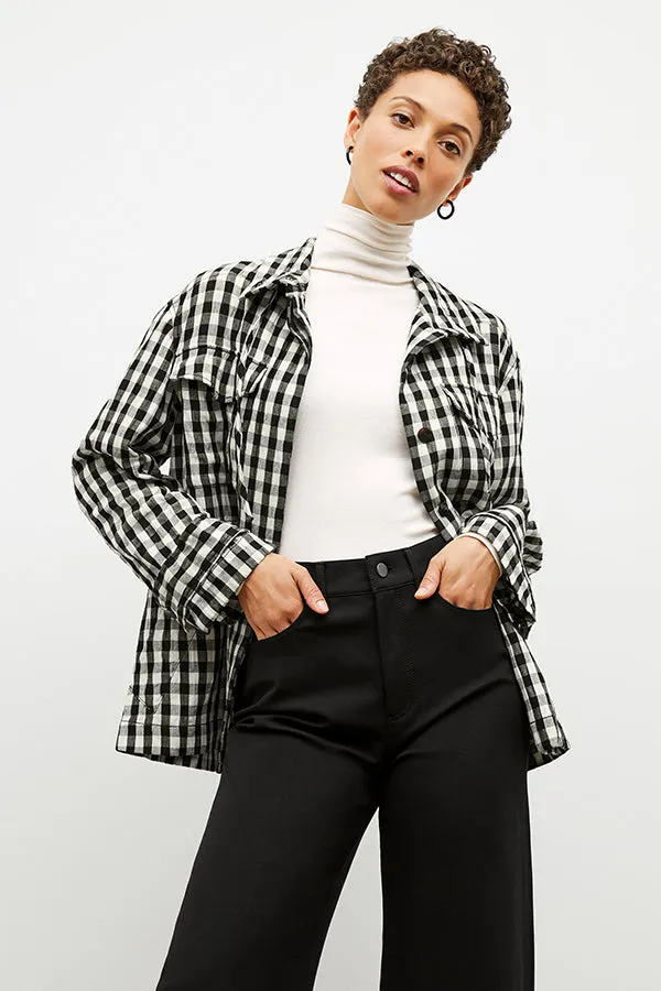 Allison Anorak - Luxe Gingham :: Black / White