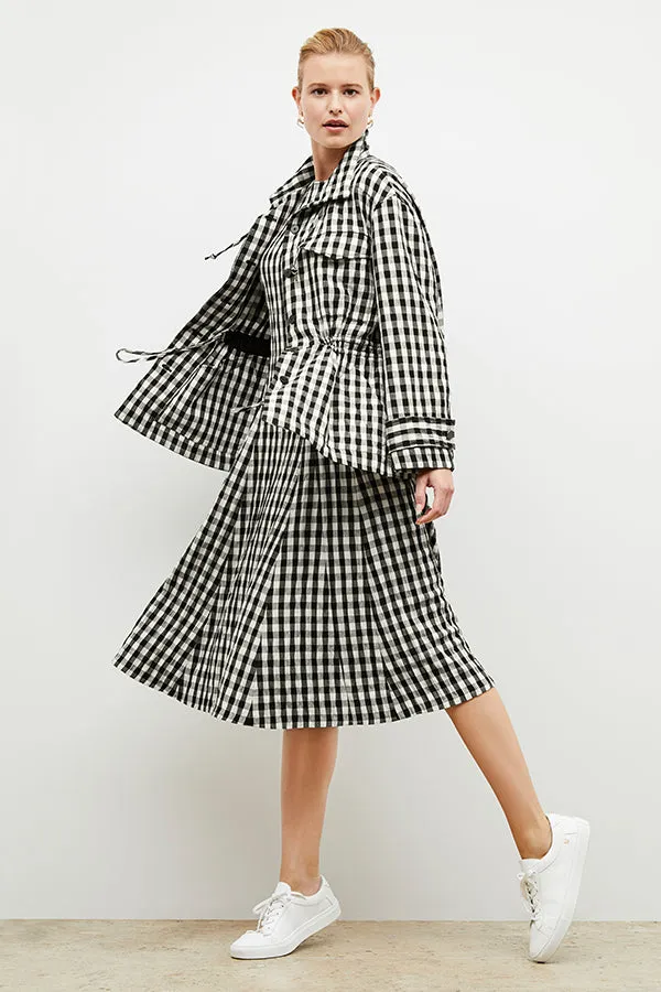 Allison Anorak - Luxe Gingham :: Black / White