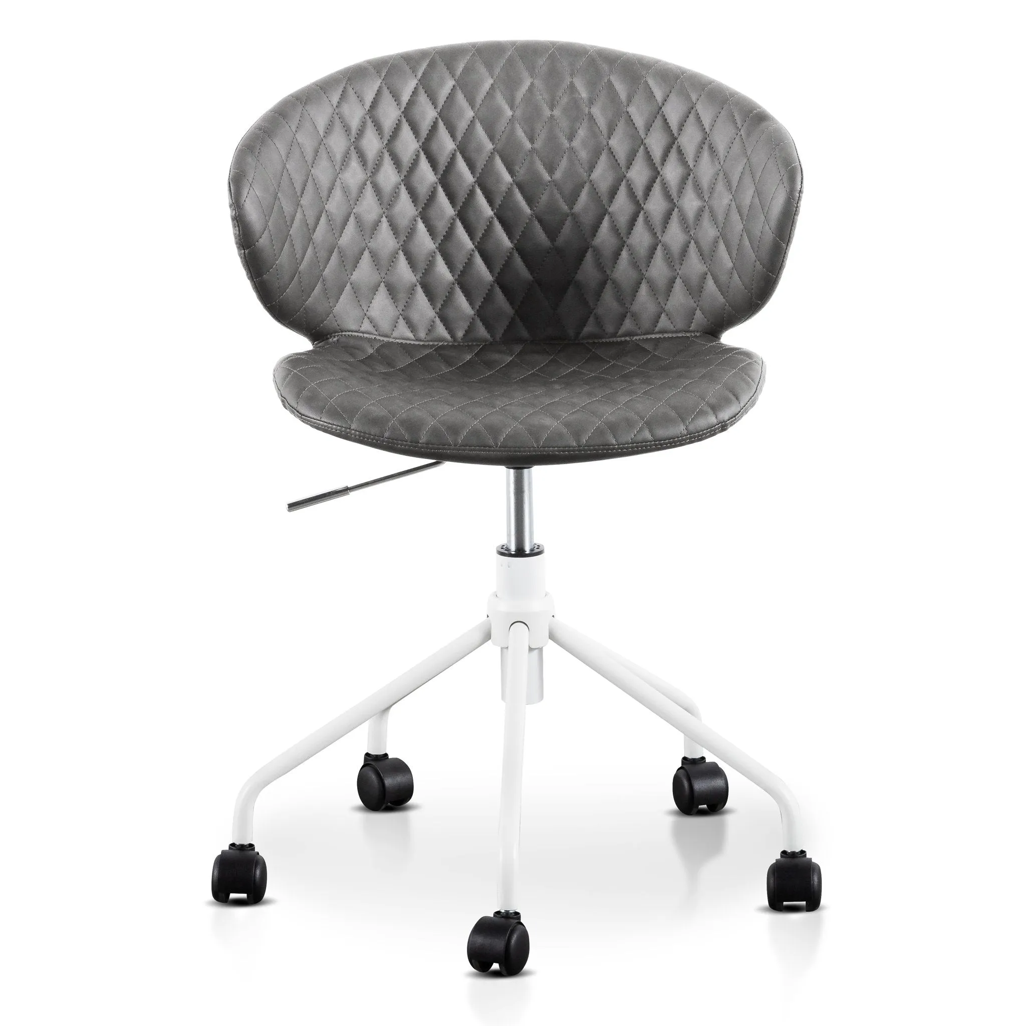 Amos Office Chair - Charcoal with White Base