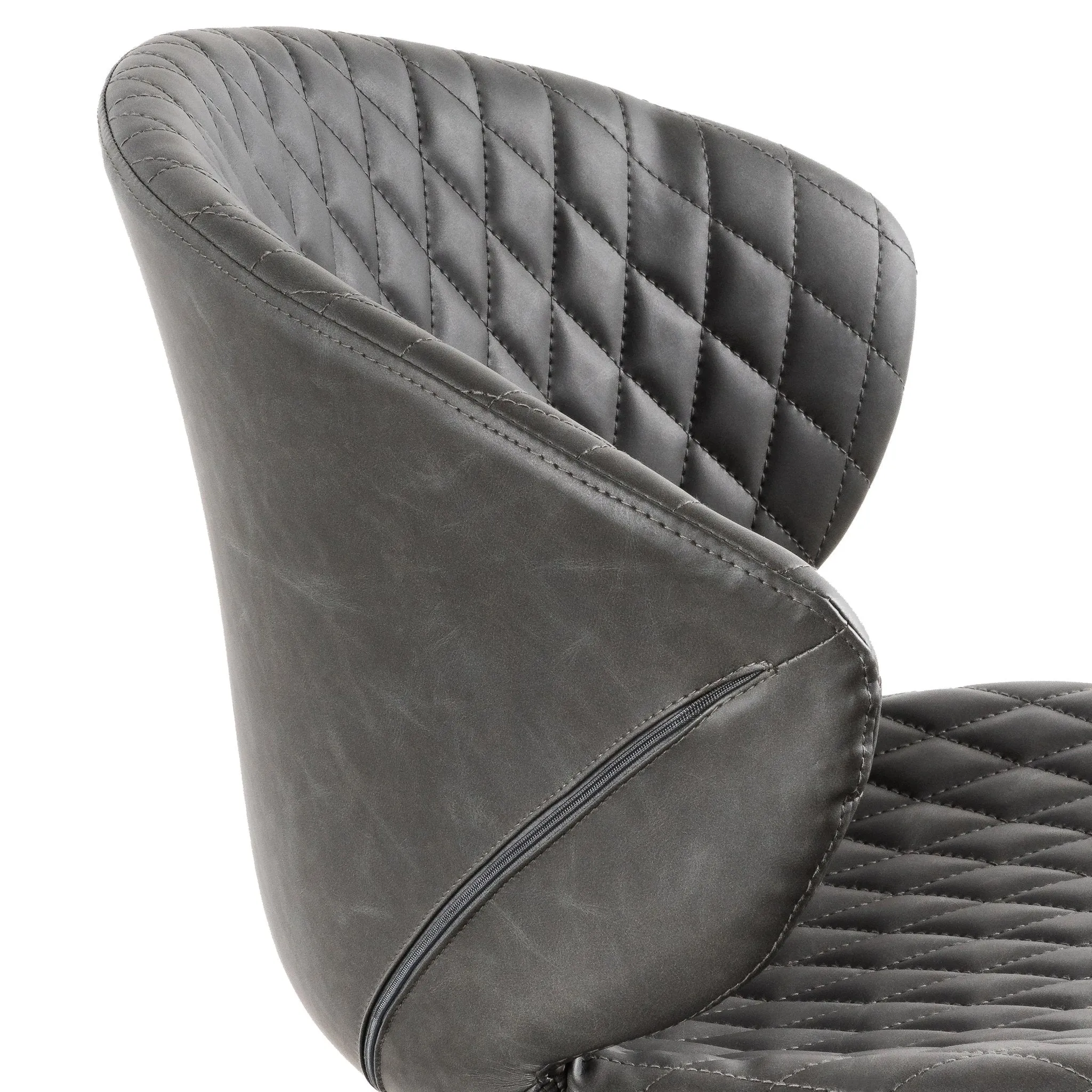 Amos Office Chair - Charcoal with White Base