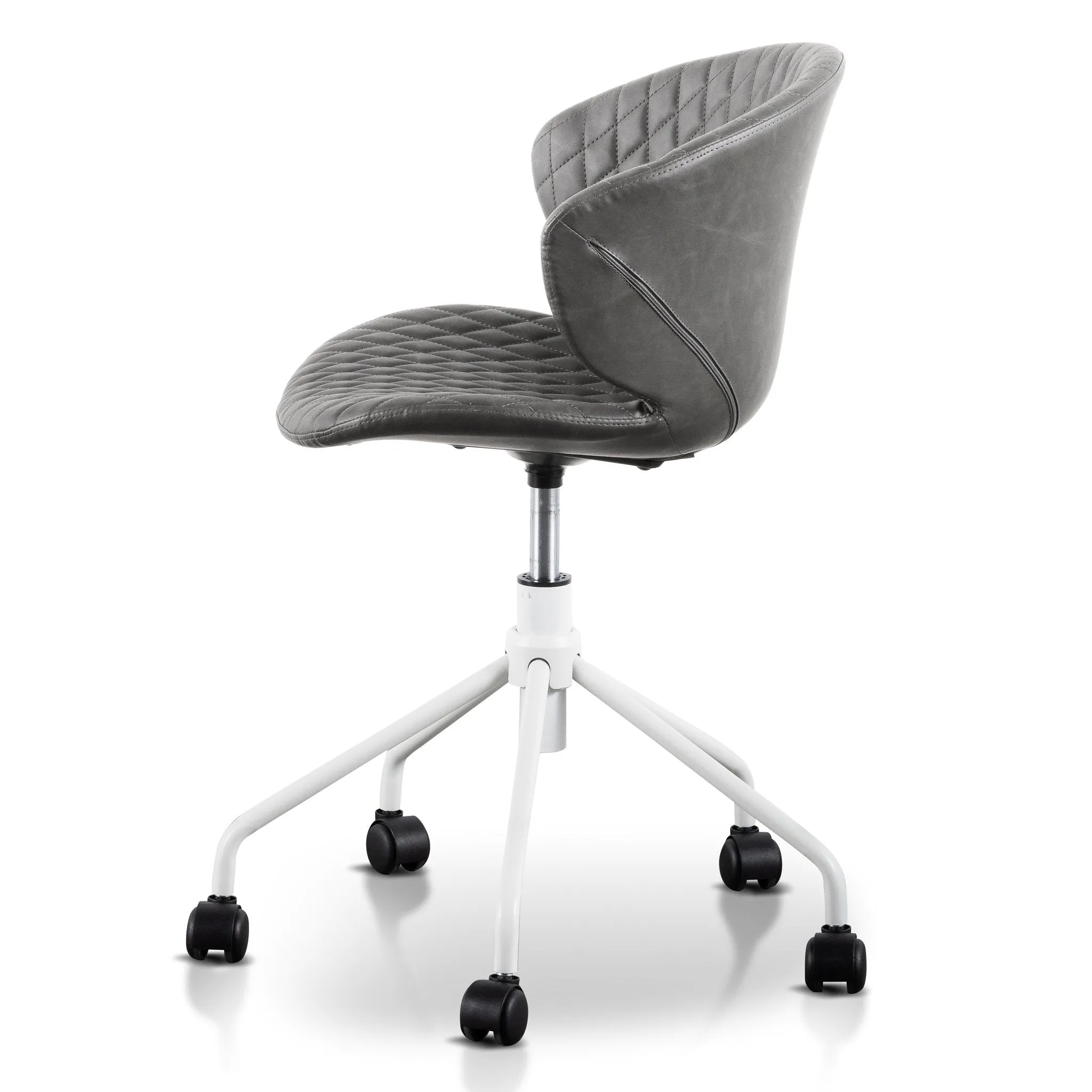 Amos Office Chair - Charcoal with White Base