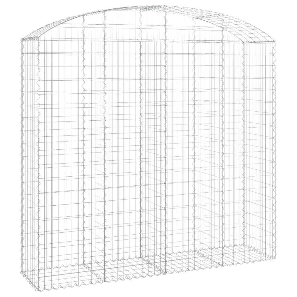 Arched Gabion Basket 200x50x180/200 cm Galvanised Iron