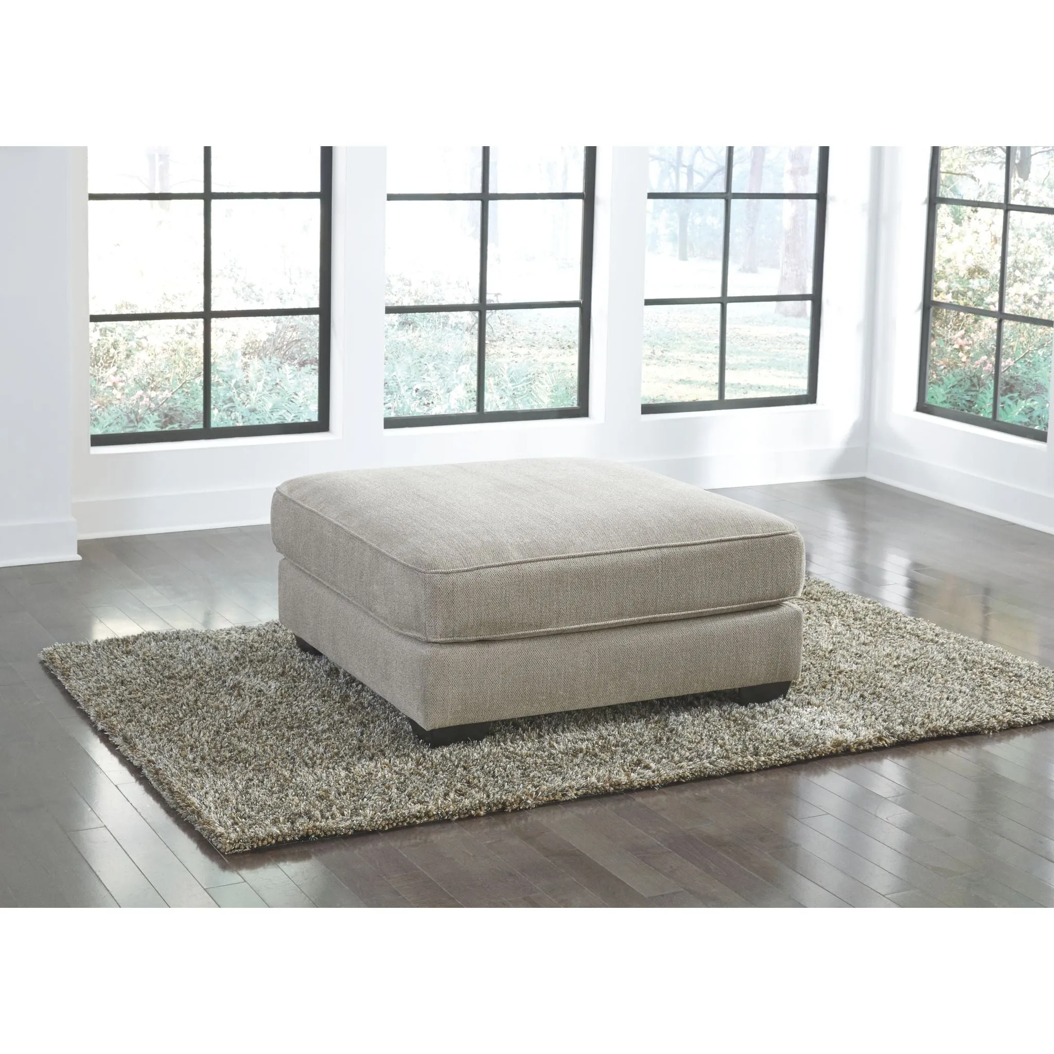 Ardsley Oversized Accent Ottoman - Pewter