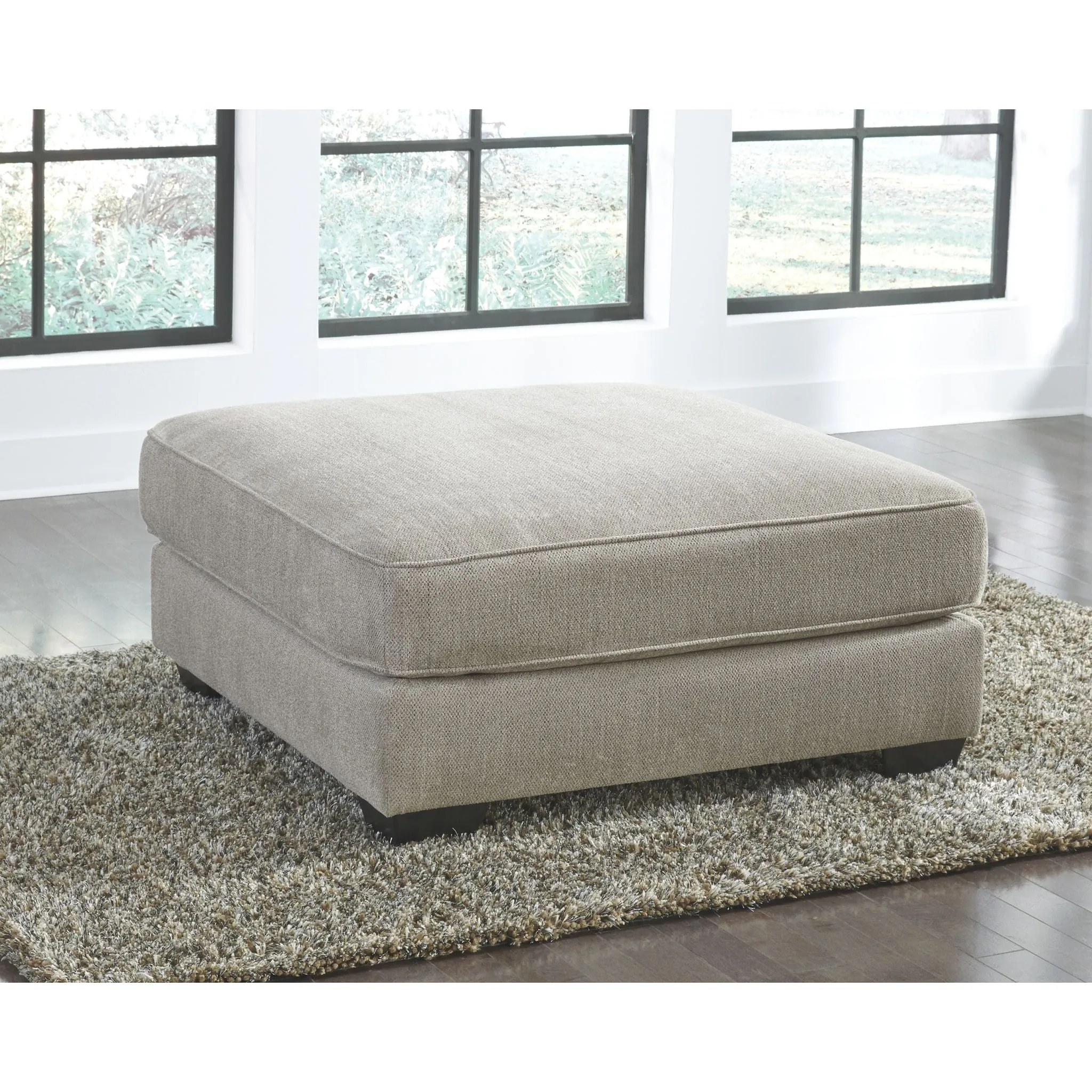 Ardsley Oversized Accent Ottoman - Pewter