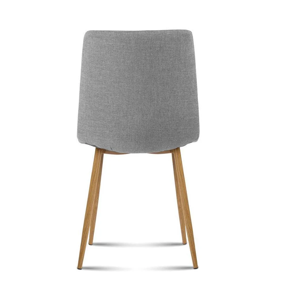 Artiss 4X Collins Dining Chairs - Light Grey