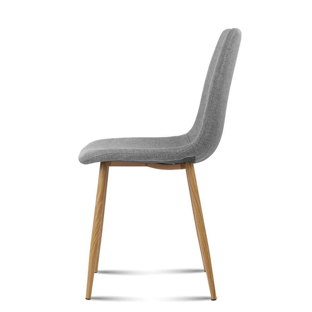 Artiss 4X Collins Dining Chairs - Light Grey