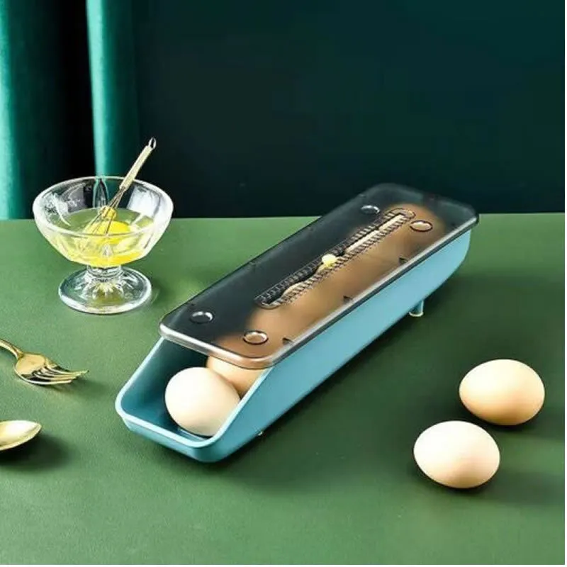 Automatic Rolling Egg Storage Box Ib-257 Blue