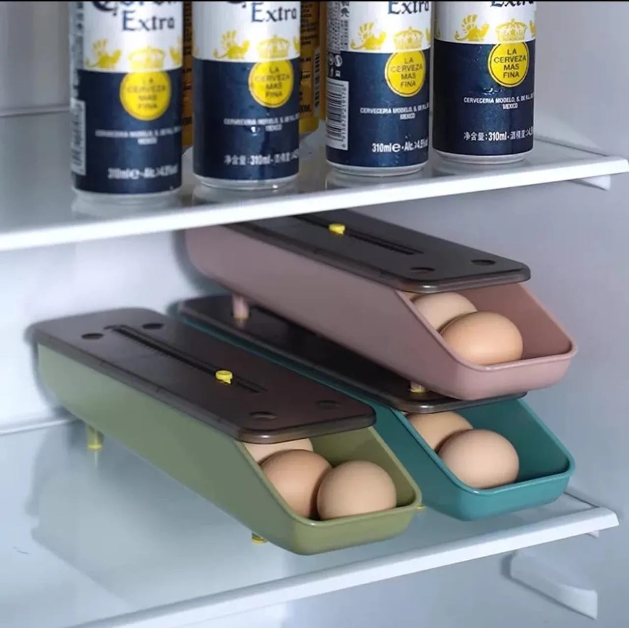 Automatic Rolling Egg Storage Box Ib-257 Blue