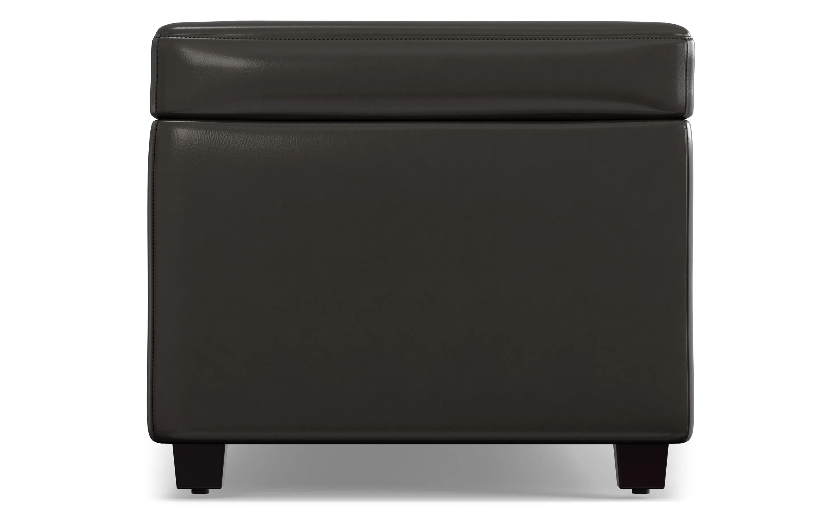 Avalon Lift Top Storage Ottoman in Vegan Leather