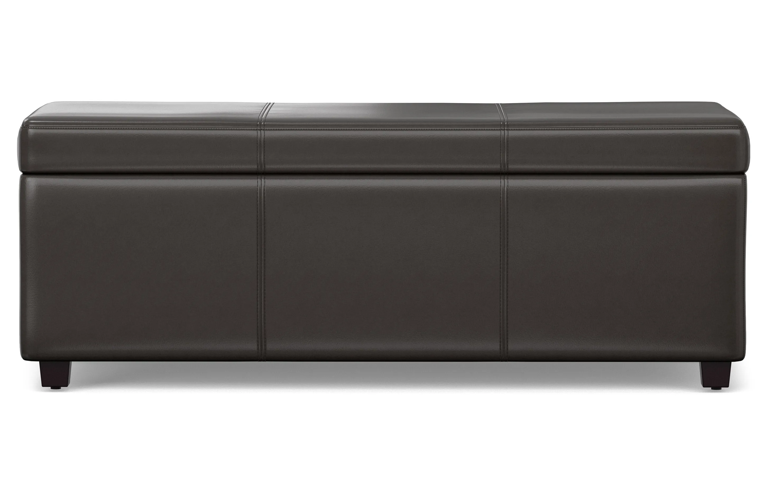 Avalon Lift Top Storage Ottoman in Vegan Leather