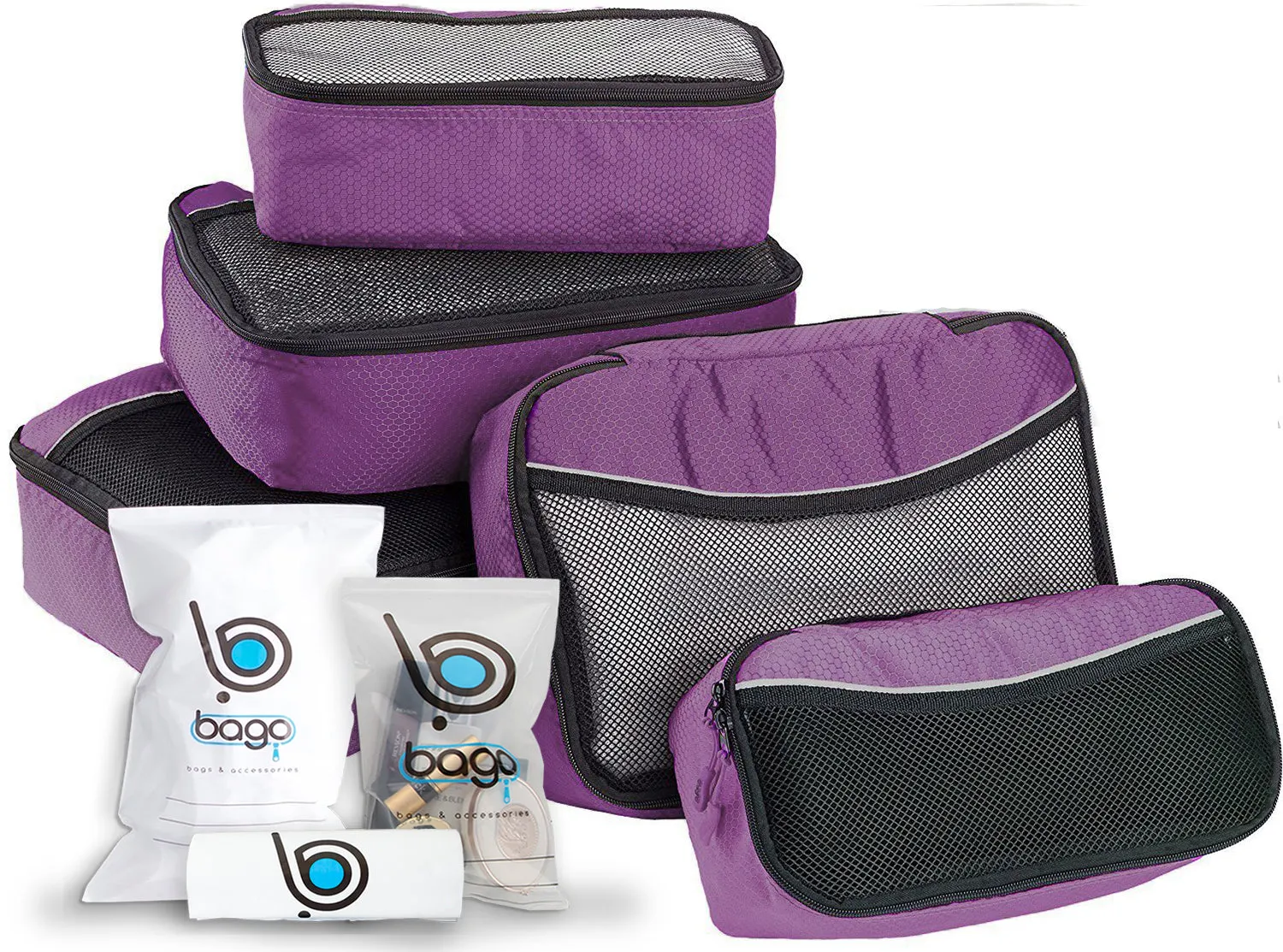 Bago 5 Set Packing Cubes For Travel - Luggage & Bag Organizer