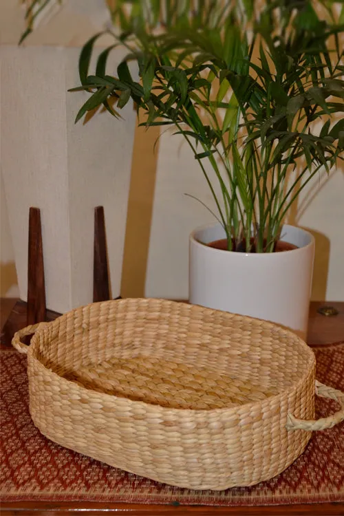 Dharini Kauna Oval Basket (Natural)