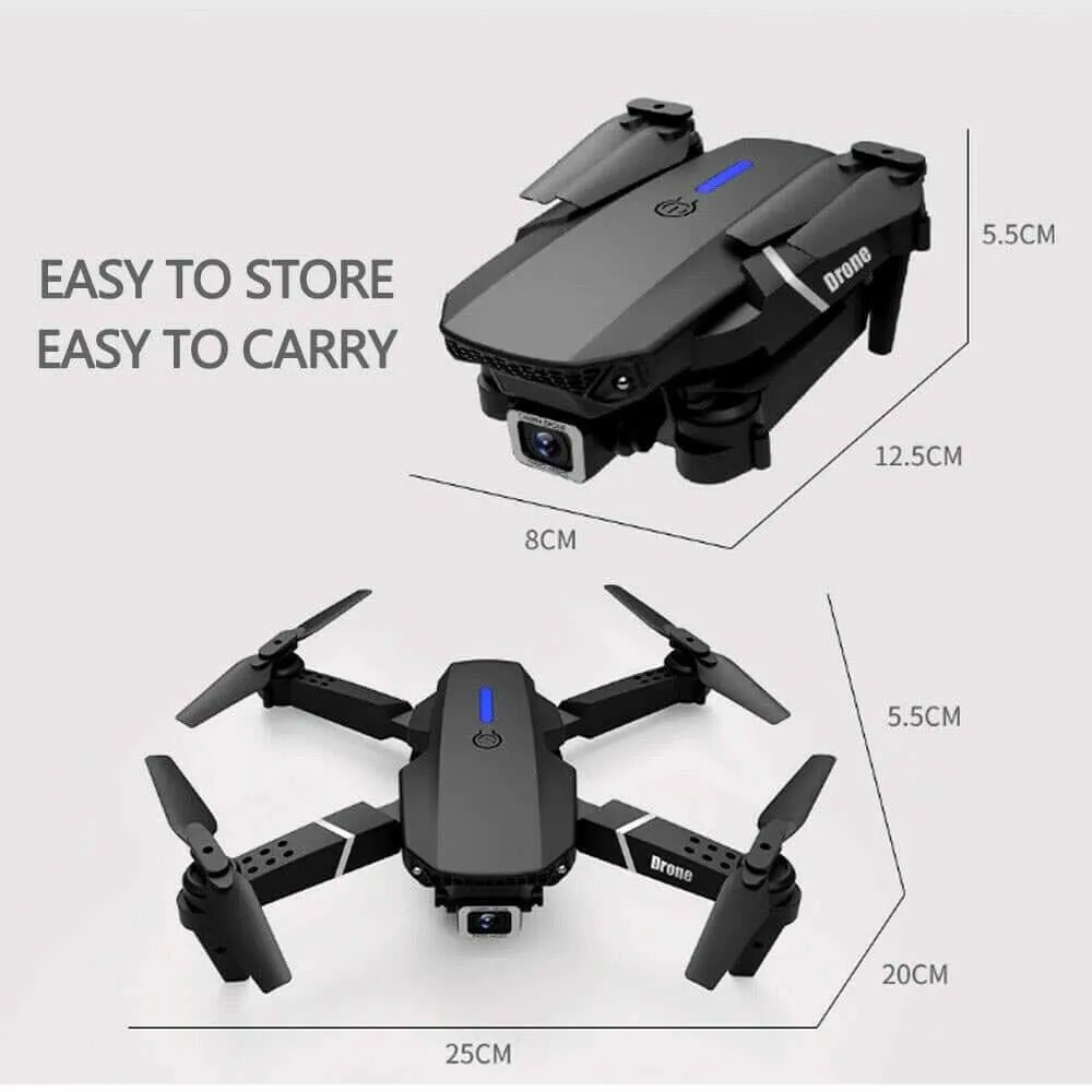 Drone with Camera Black 4K Professional HD Camera WIFI FPV RC Quadcopter Fordable Helicopter