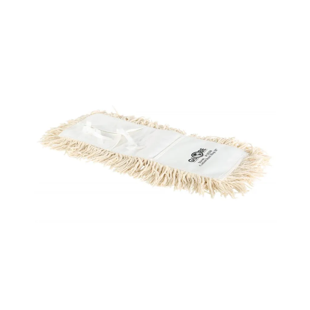 Dust Mop - Globe Cotton Tie-On Dust Mop Head, Various Sizes