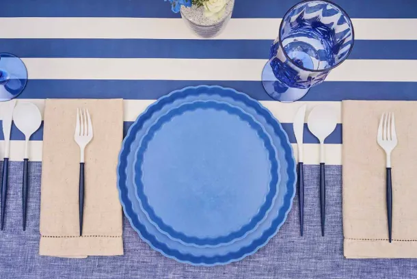 Eco Pleated Salad Plate - French Blue