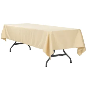 Economy Polyester Tablecloth 60"x120" Rectangular - Champagne