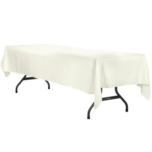 Economy Polyester Tablecloth 60"x120" Rectangular - Light Ivory/Off White