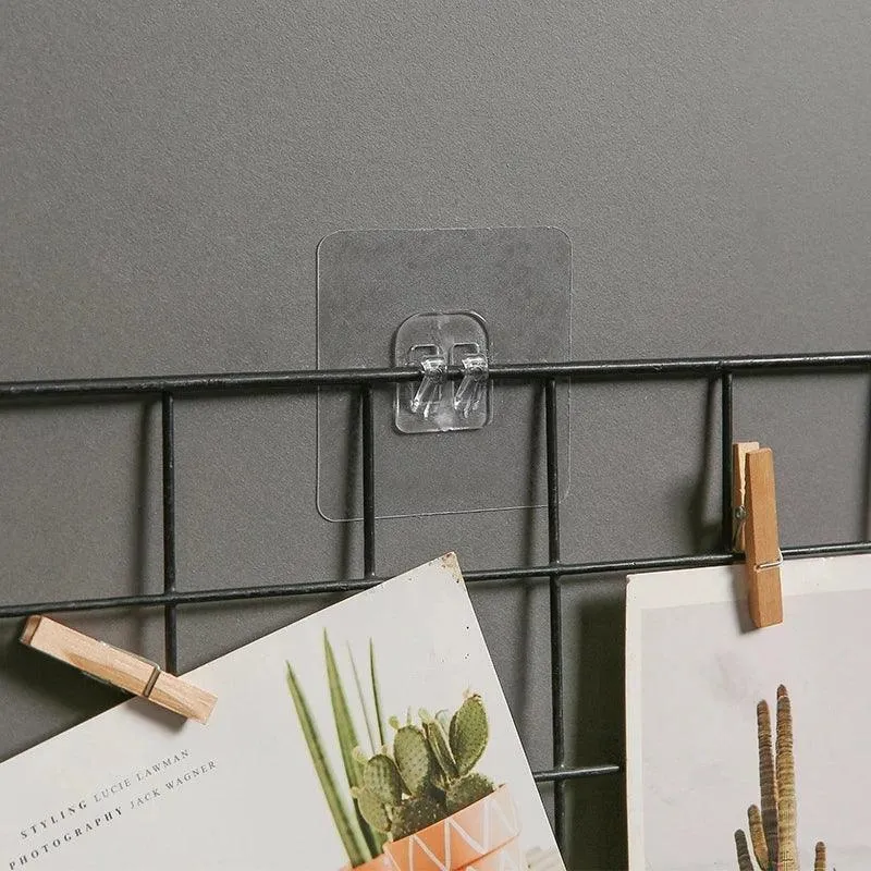 Effortless Space Organization: Versatile Transparent Hooks for Clutter-Free Living