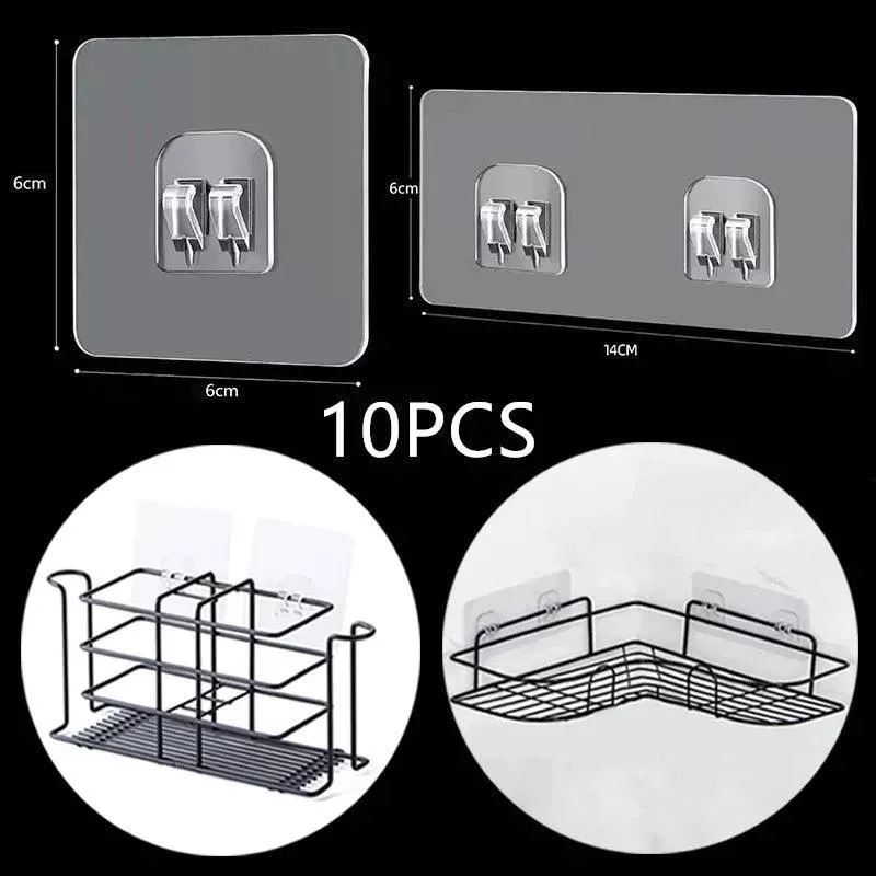 Effortless Space Organization: Versatile Transparent Hooks for Clutter-Free Living