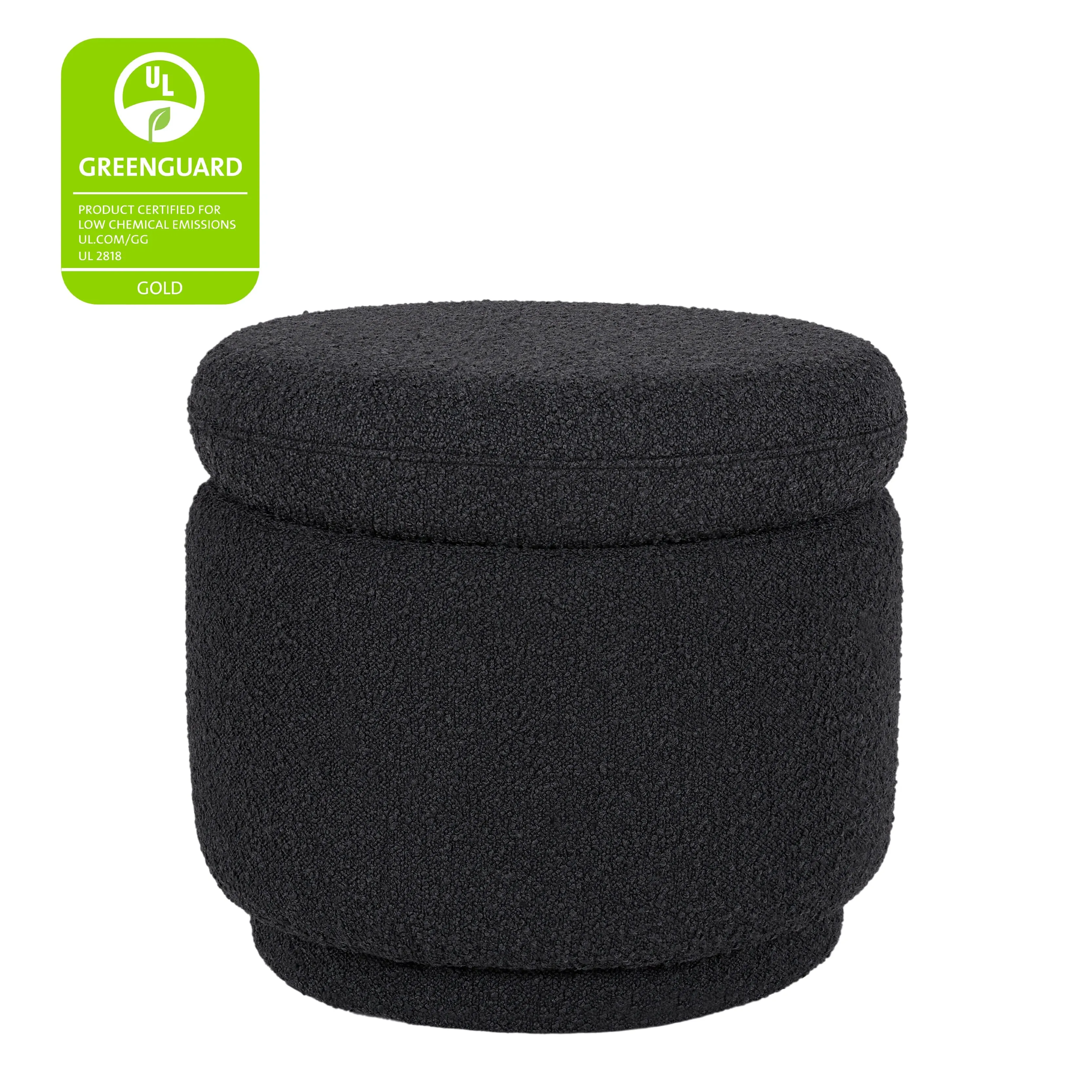 Enoki Storage Ottoman in Boucle