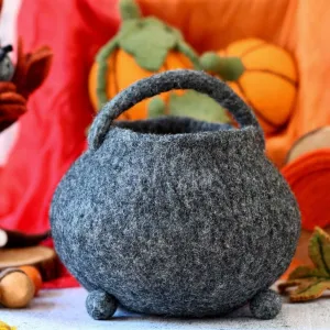 Felt Witches Cauldron Basket