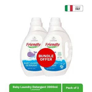 Friendly Organic Baby Laundry Detergent 2L PACK OF 2 LAVENDER