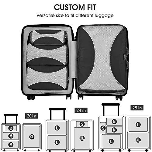 G4Free Packing Cubes 6pcs Travel Accessories Organizers Travel Packing Bags