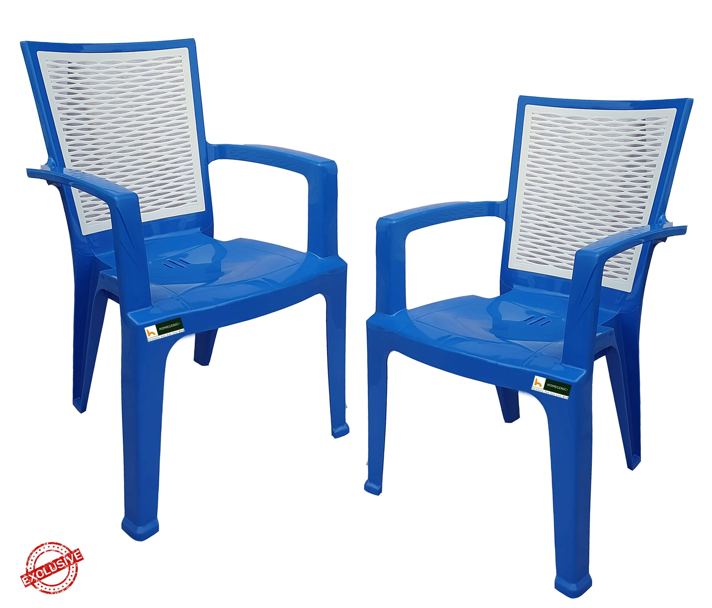 Homegenic River Plastic High Back Chair (Super Glossy Finish)