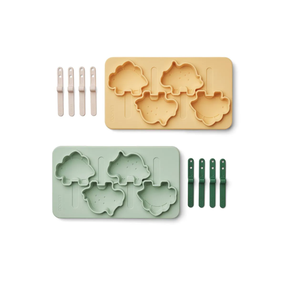 Ice Pop Mold - Silicone - Reusable - Dino - Dusty Mint Multi Mix