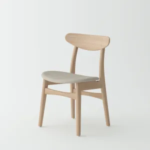 Isabella Mid-Century Dining chair - Solid Oak Wood and Fabric seat