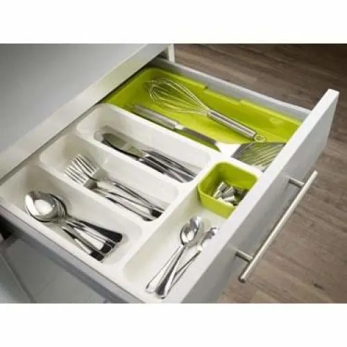 Joseph Joseph Expandable Cutlery Tray White/Green