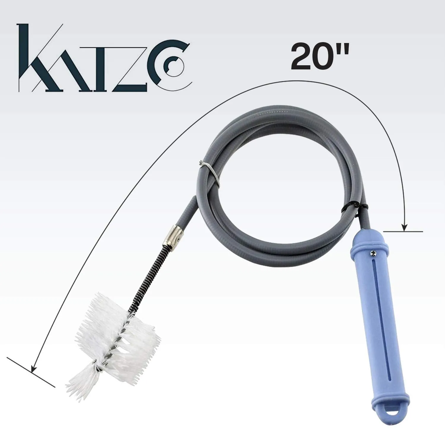 Katzco Drain Cleaner And Clog Remover - 20 Inch Hard Plastic - Hair Catcher Sink Dredge